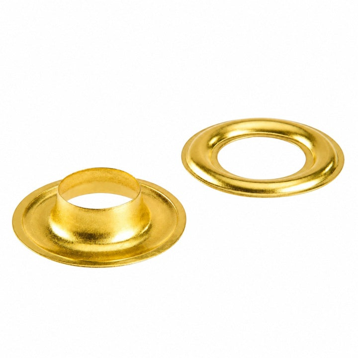 Metalowe oczka kaletnicze 16 mm z podkładkami złote 10szt.