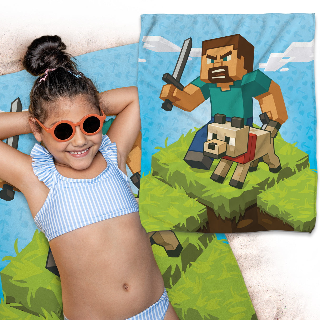 Ręcznik z Mikrofibry Dzięciecy 60x75 MINECRAFT