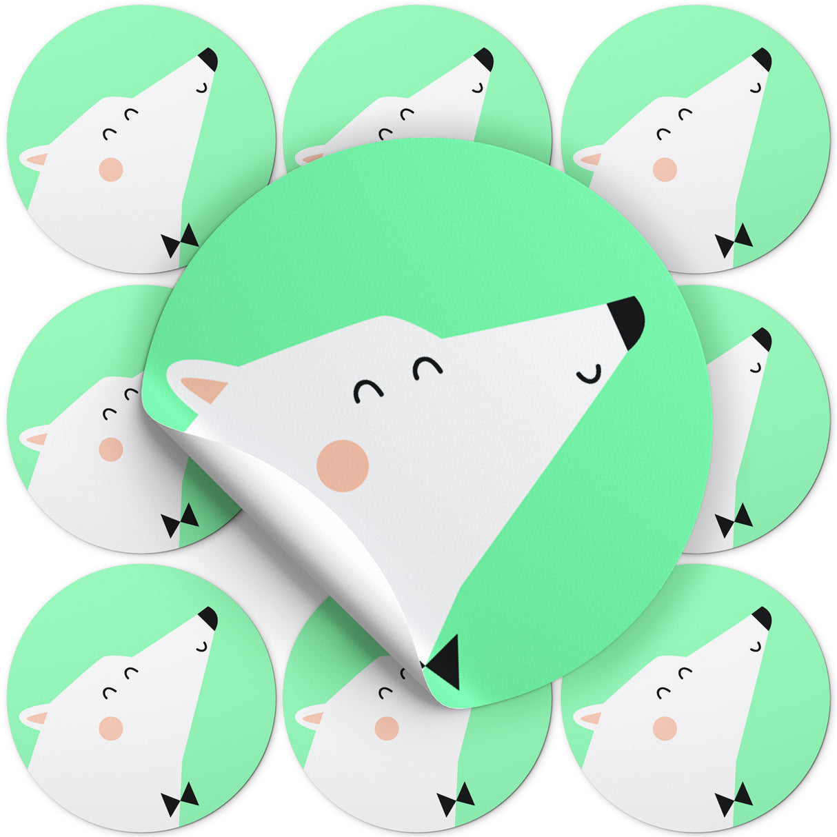 Naklejki świąteczne MIŚ ozdobne 10szt.