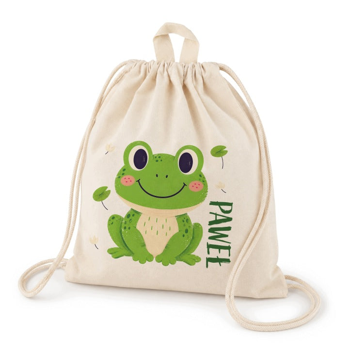 Rucsac geant din bumbac 340x400mm cu imprimare pentru copil