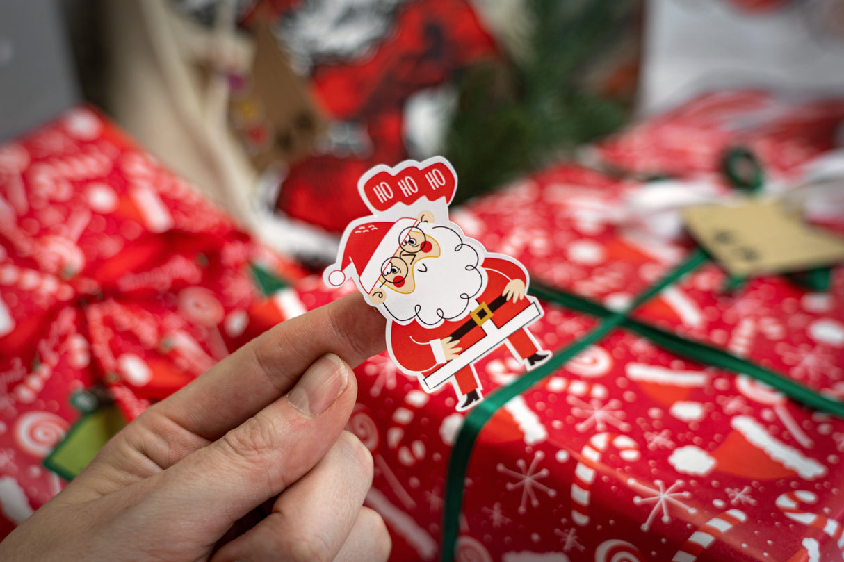 Naklejki świąteczne ozdobne Mikołaj