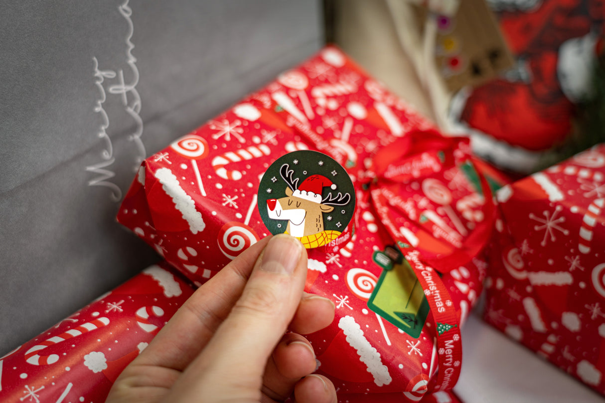 Naklejki świąteczne ozdobne Mikołaj