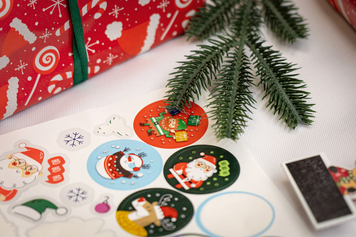 Naklejki świąteczne ozdobne Mikołaj