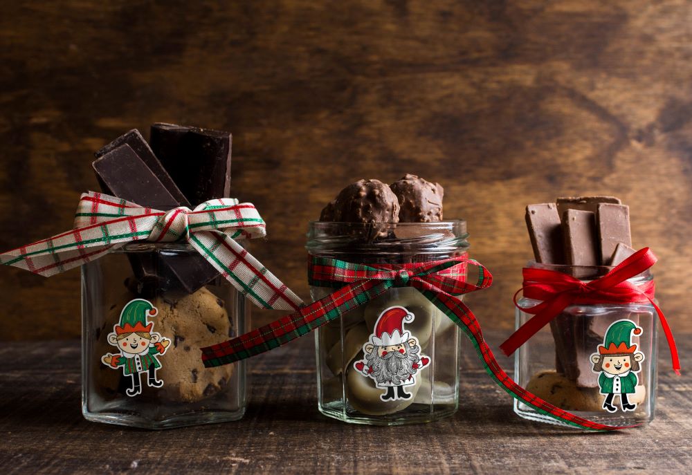 Naklejki świąteczne ozdobne Elfy