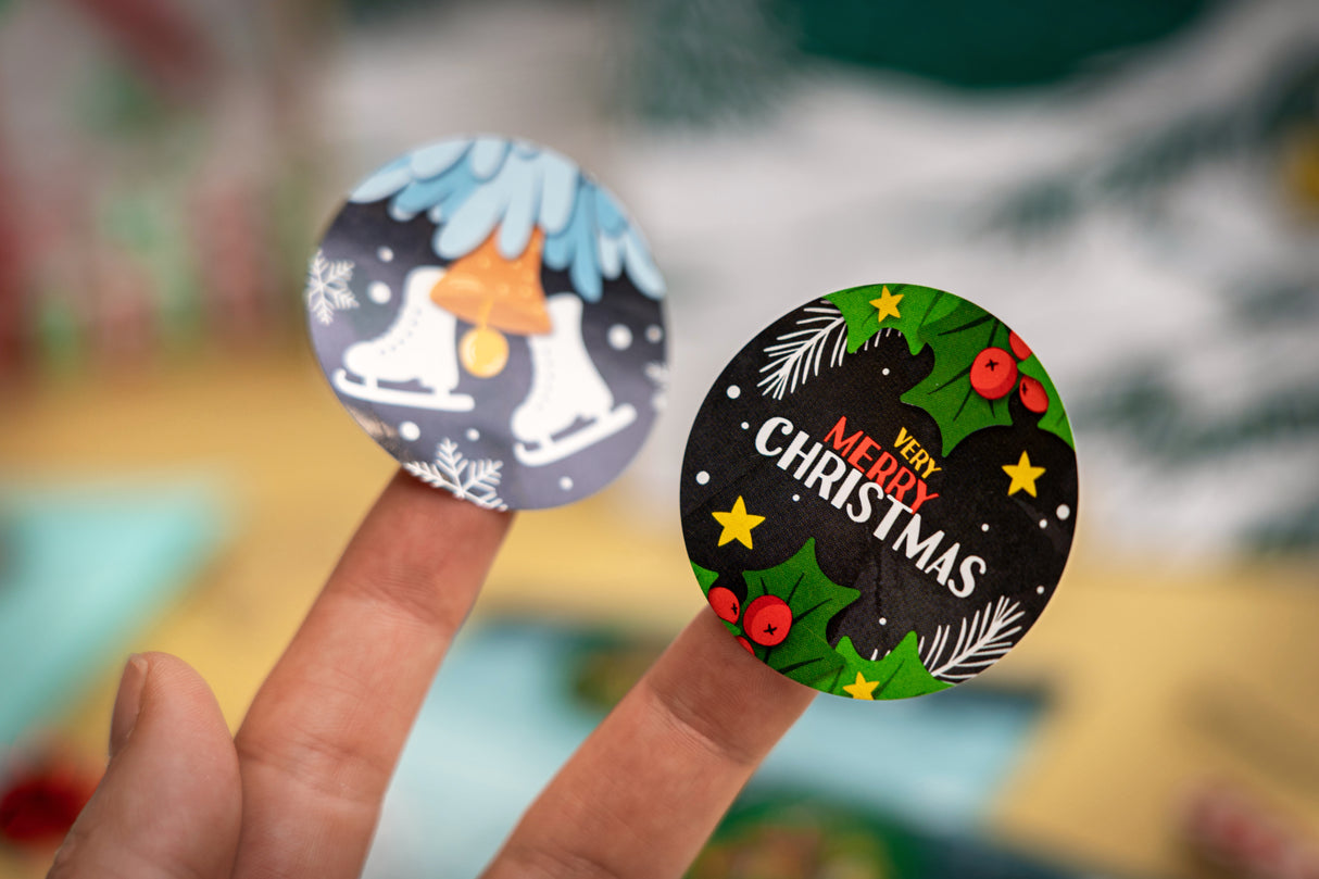 Naklejki świąteczne ozdobne MIKOŁAJ HO HO zestaw 10szt.