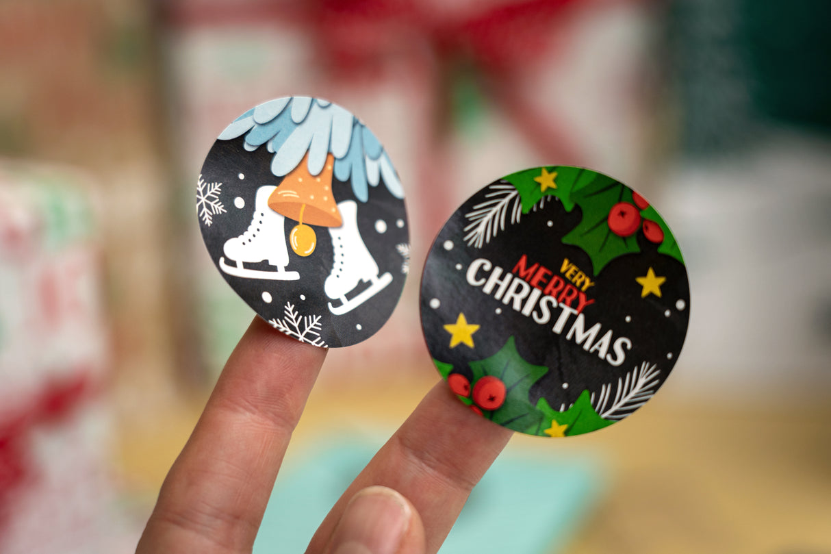 Naklejki świąteczne ozdobne MIKOŁAJ HO HO zestaw 10szt.