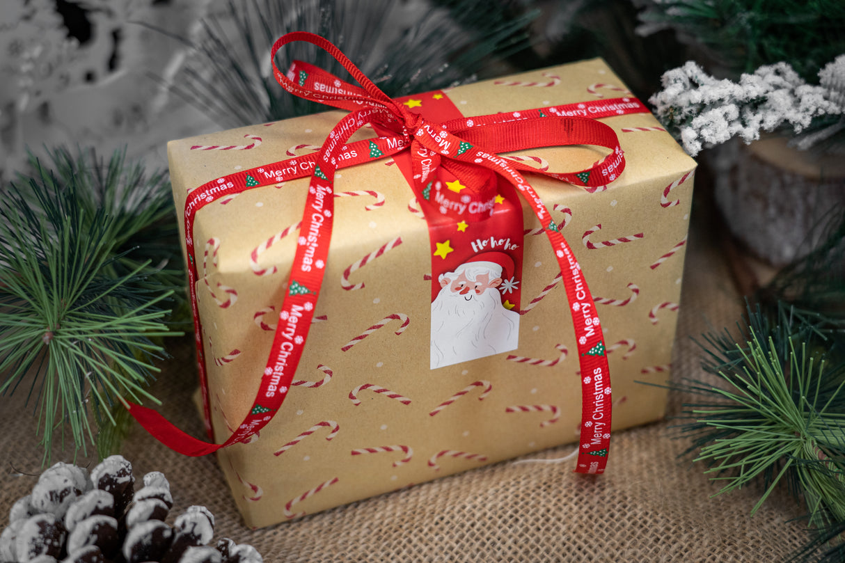 Naklejki świąteczne duże na prezenty ARKUSZ MIX