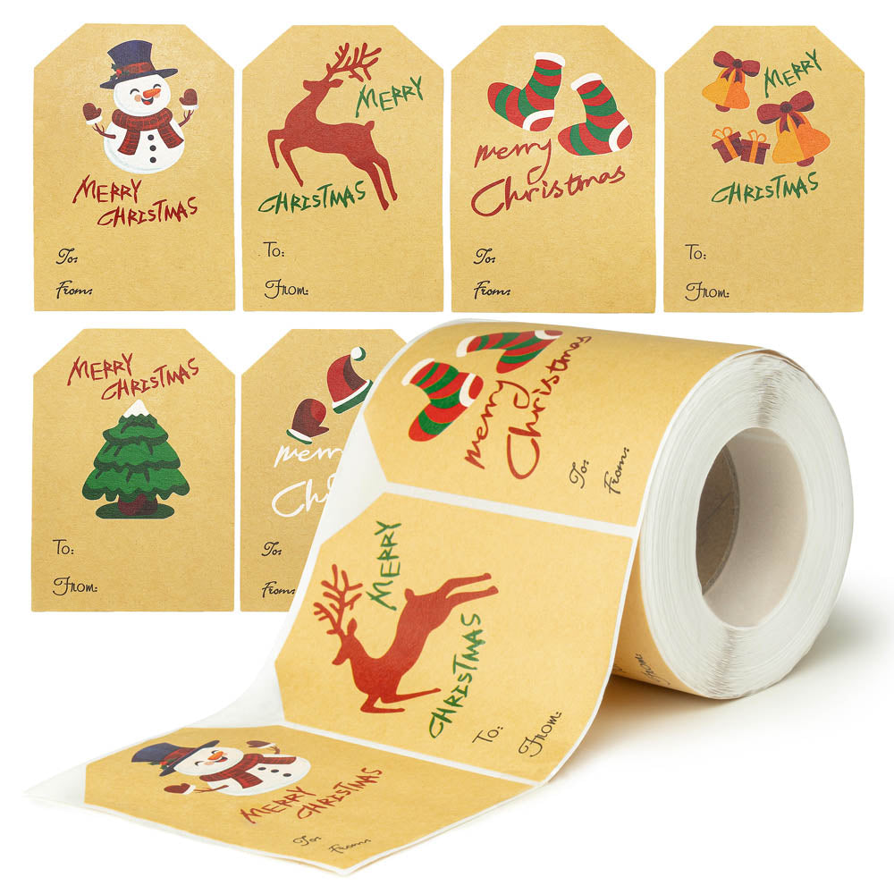 Świąteczne naklejki na prezenty Winietki