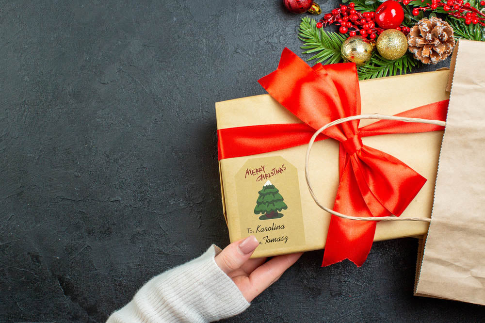 Świąteczne naklejki na prezenty Winietki