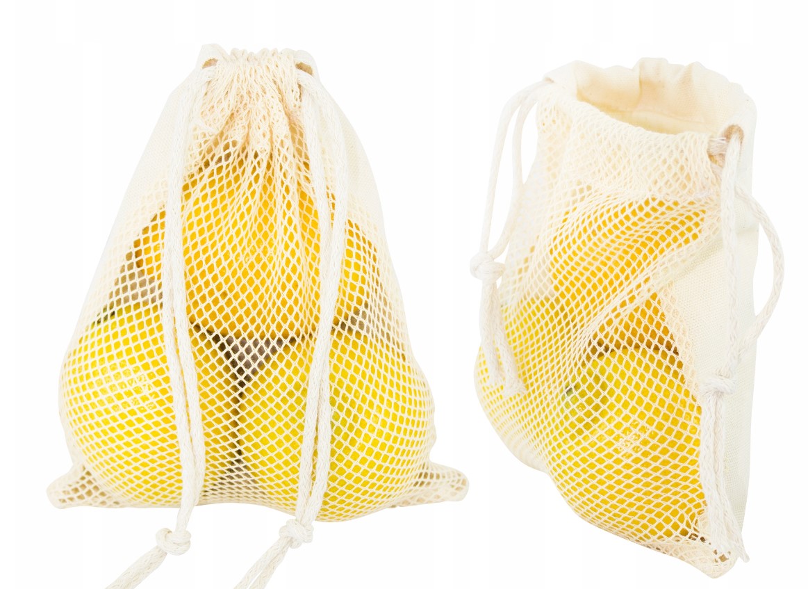 Worek z siatki bawełnianej 250x300mm Ecru