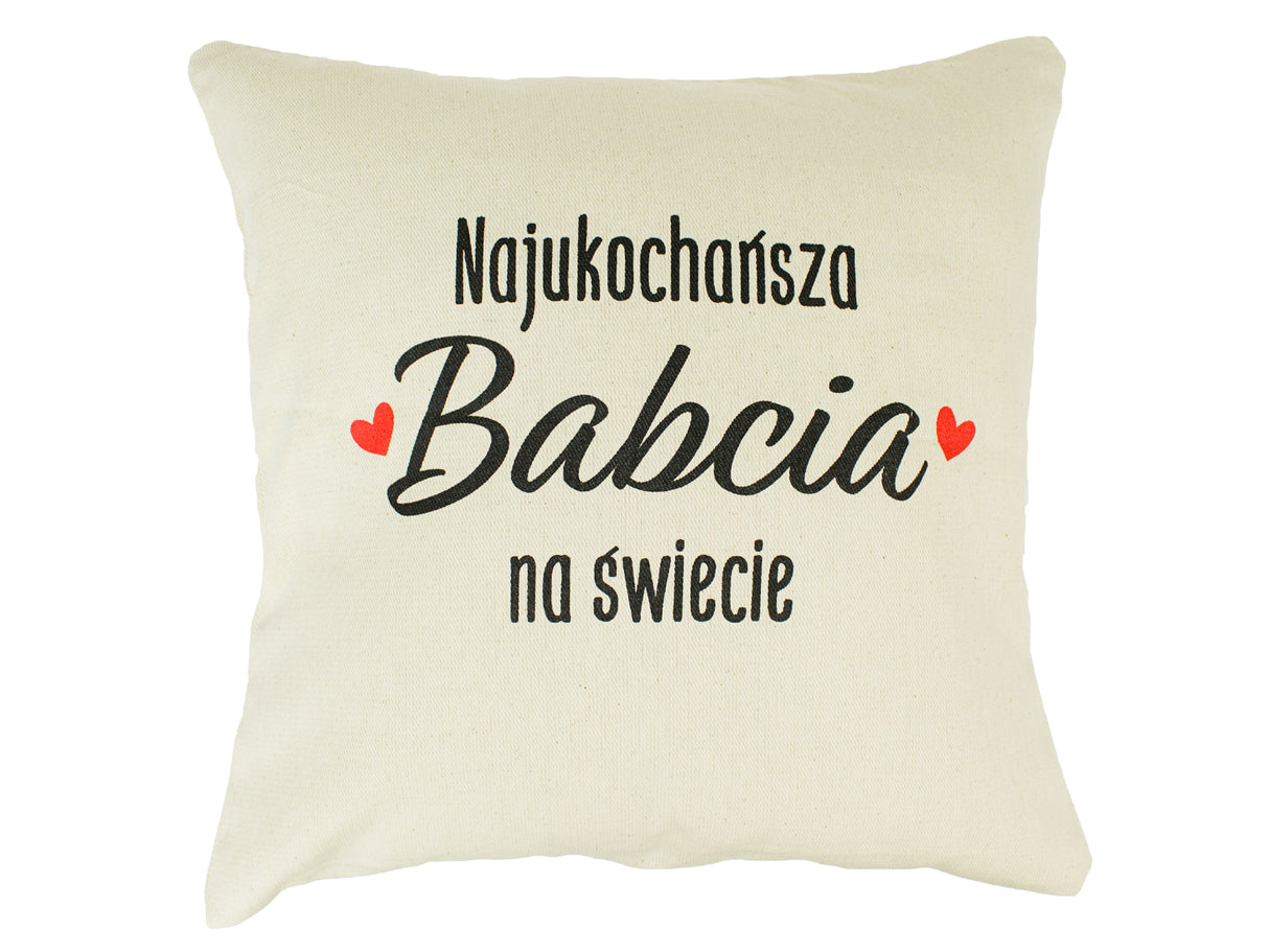 Poduszka na Dzień Babci - Najukochańsza babcia na świecie Prezent na Dzień Babci