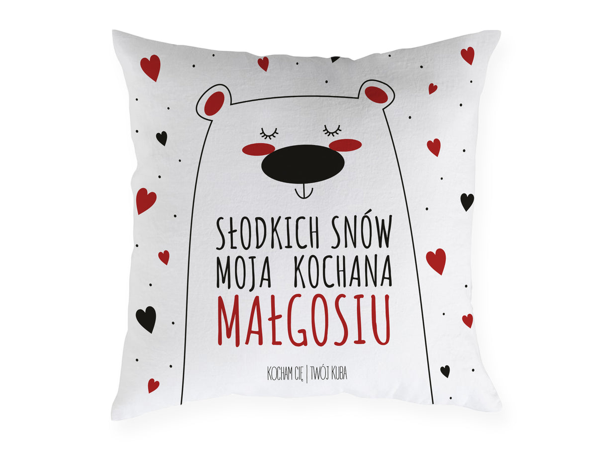 Prezent na walentynki - poduszka MIŚ