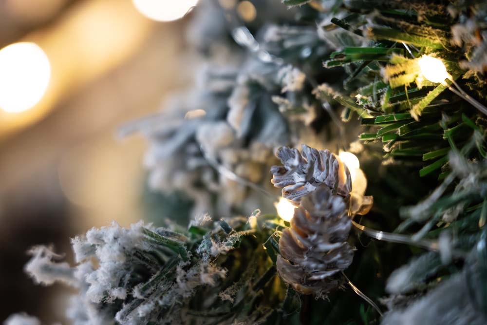 Szyszki Oszronione dekoracyjne Ozdoba świąteczna 8szt.