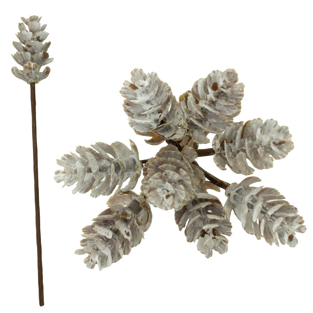 Szyszki Oszronione dekoracyjne Ozdoba świąteczna 8szt.