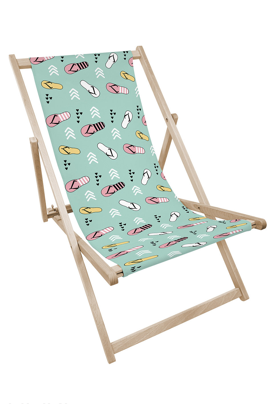 Leżak drewniany z nadrukiem KLAPKI