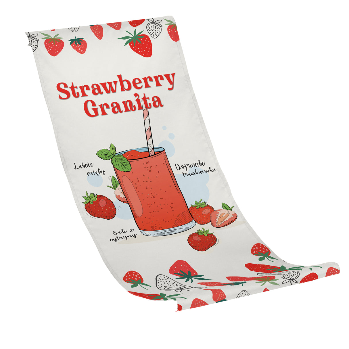 Płachta na Leżak STRAWBERRY GRANITA