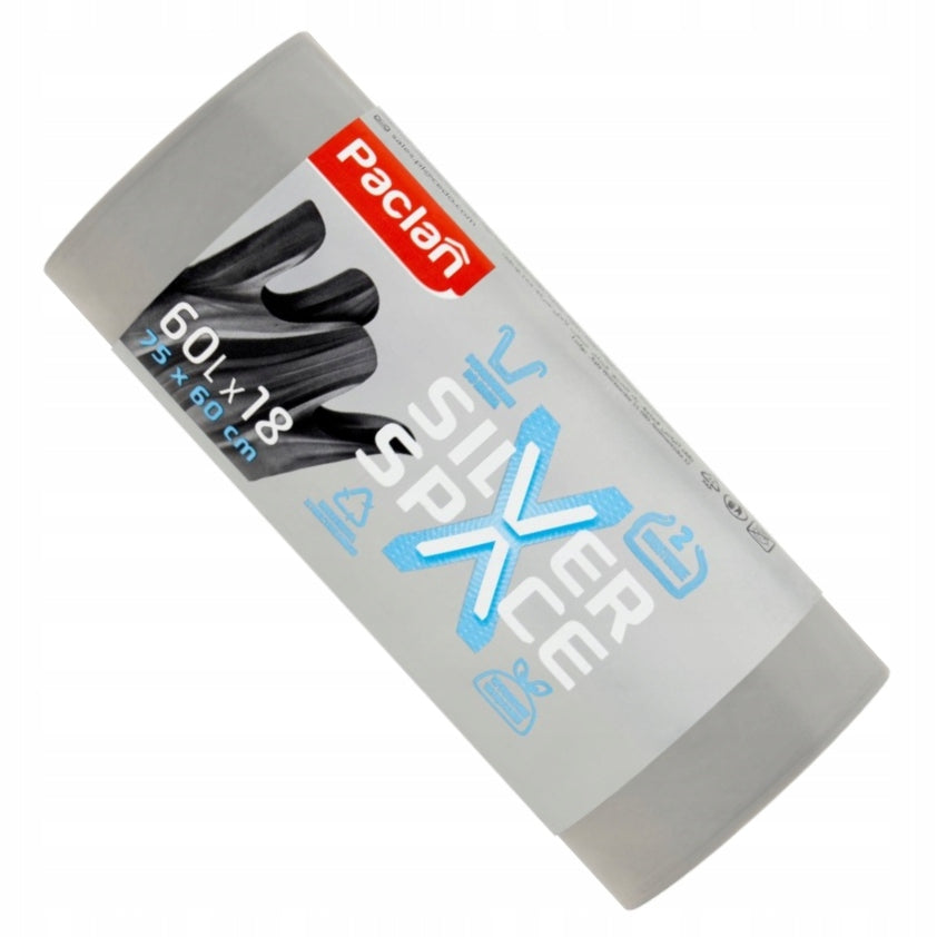 Mocne Worki na Śmieci Silver Space 60l Paclan 18 szt.