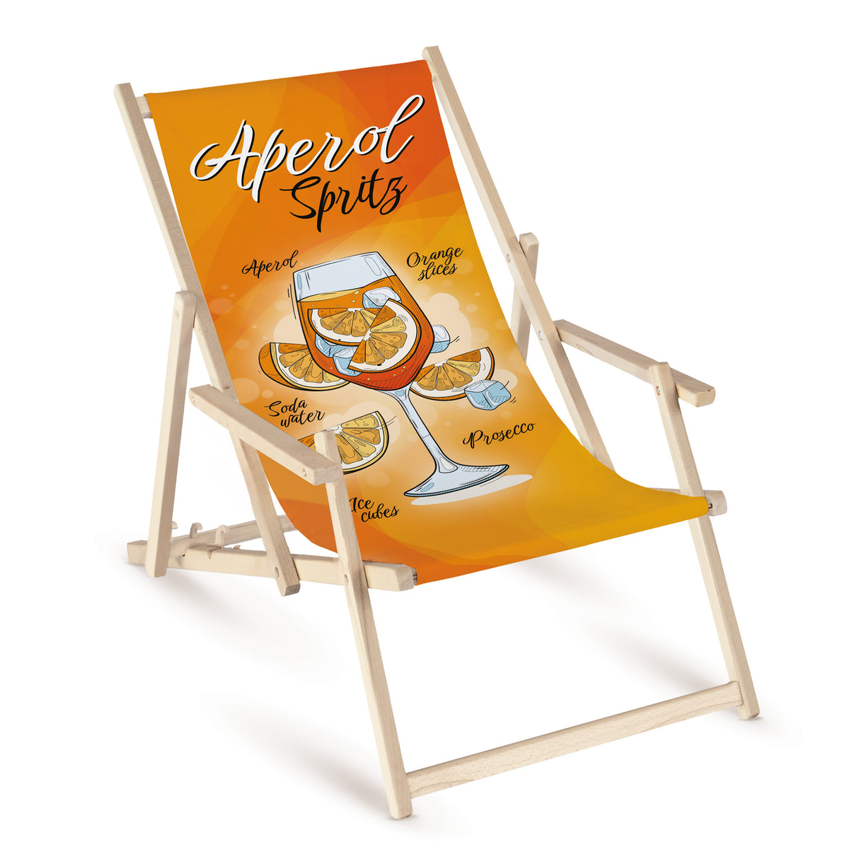 Leżak z Podłokietnikiem Aperol Spritz