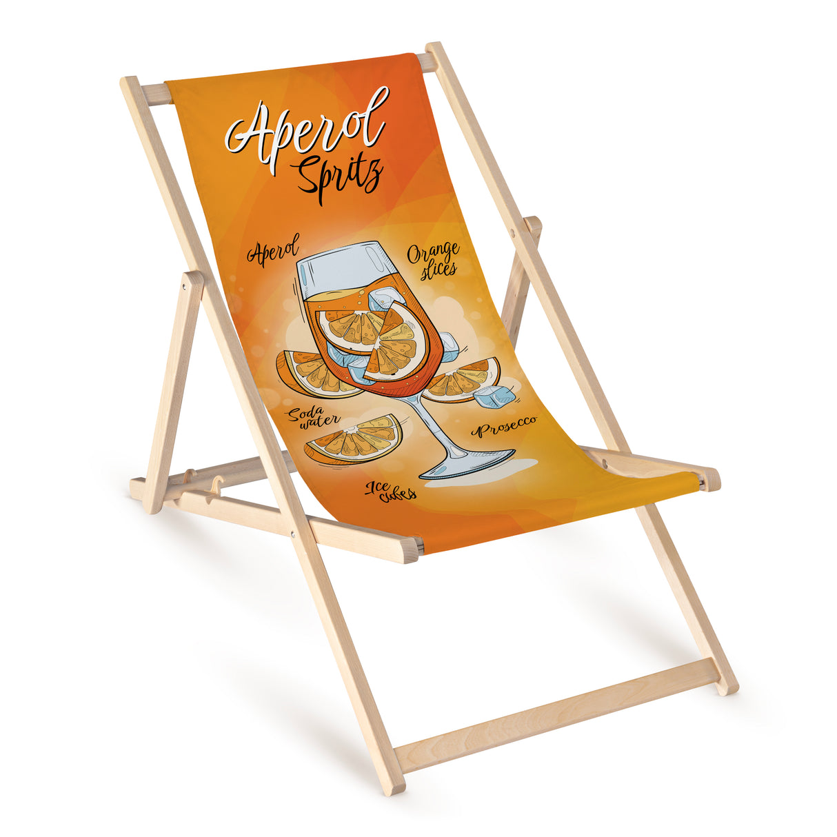 Leżak drewniany APEROL DRINK
