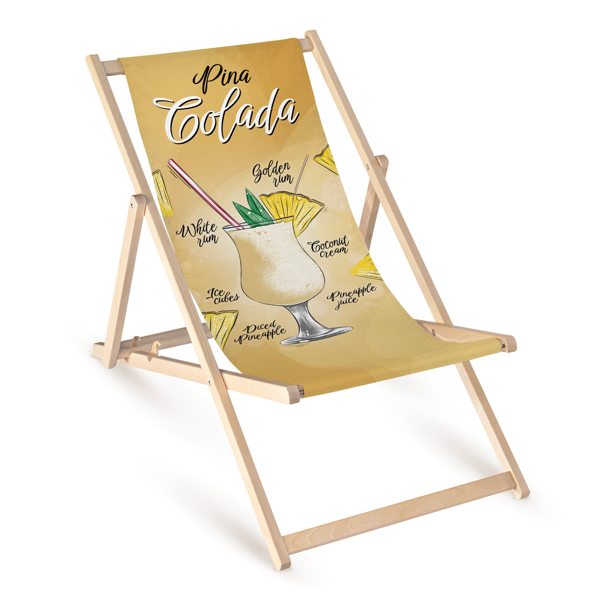 Leżak drewniany PINA COLADA