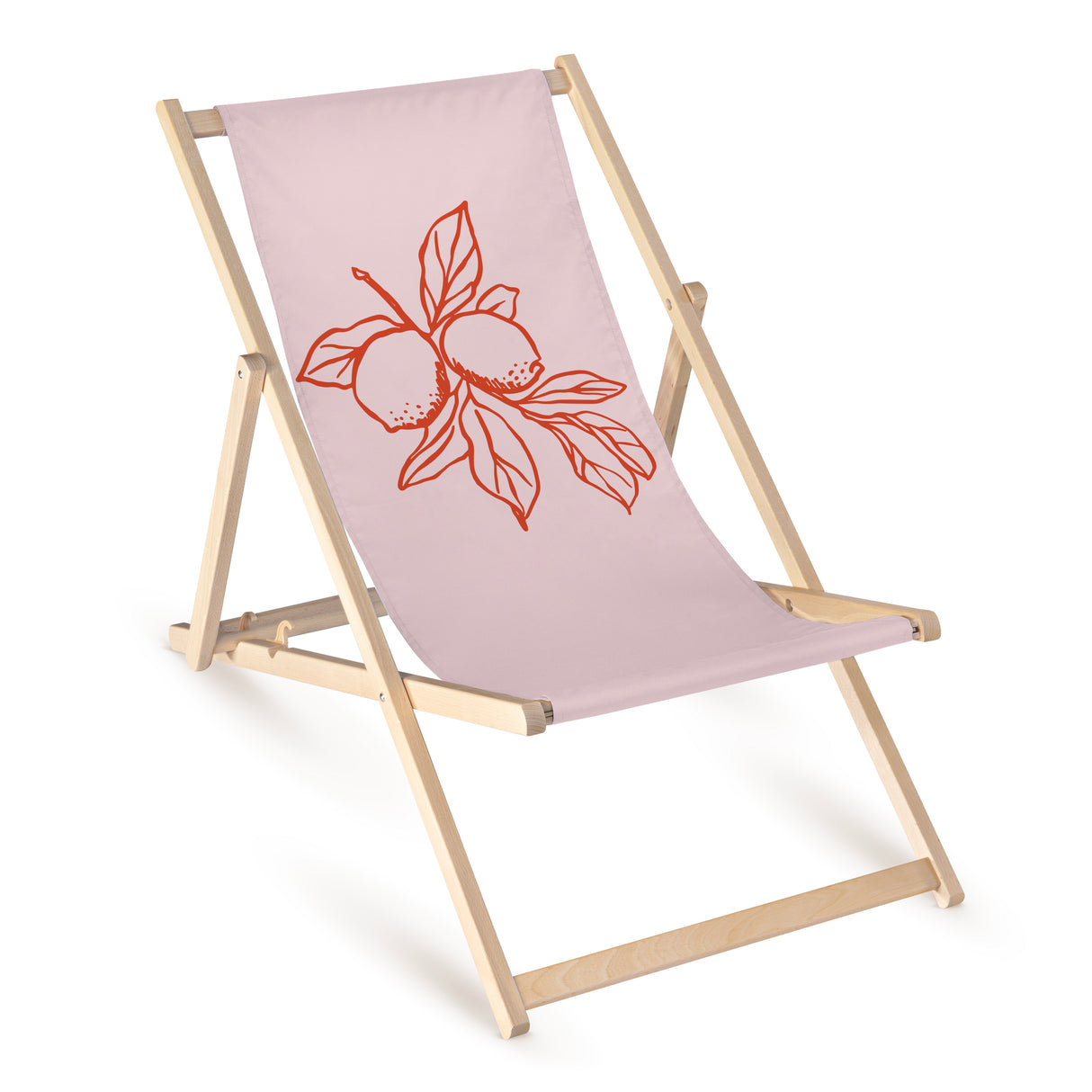 Leżak drewniany LEMON RED