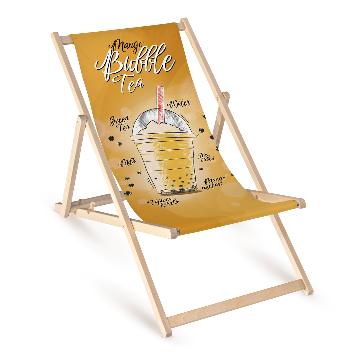 Leżak drewniany MANGO BUBBLE TEA