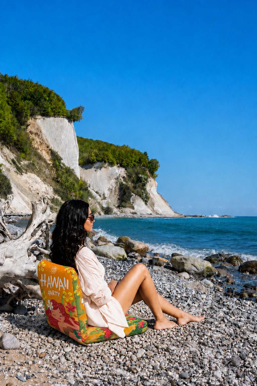 Leżak podróżny składany leżanka HAWAII PARTY