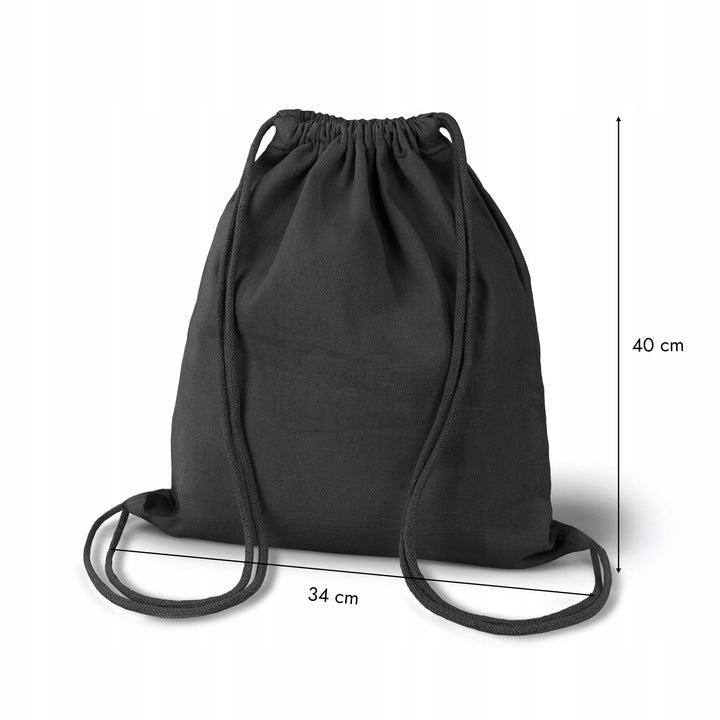 Plecak worek bawełniany 340x400mm Czarny