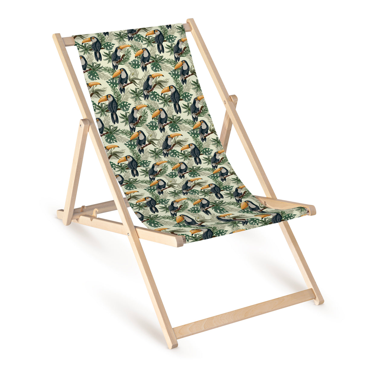 Leżak drewniany z nadrukiem TUKANY