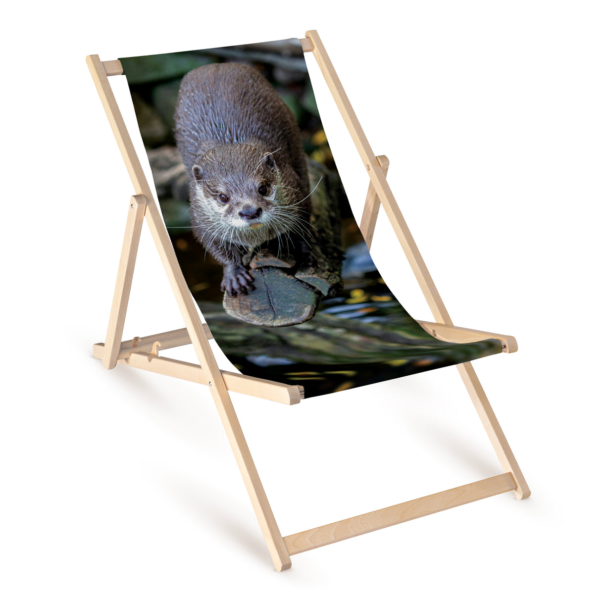 Leżak drewniany z nadrukiem WYDRA