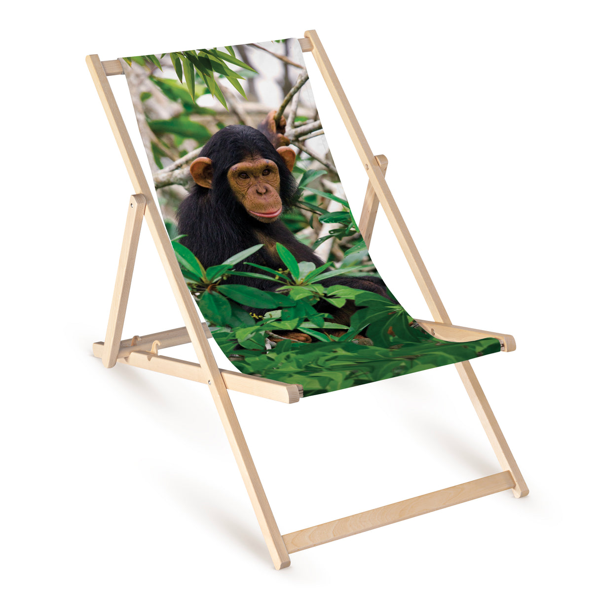 Leżak drewniany z nadrukiem MAŁPA