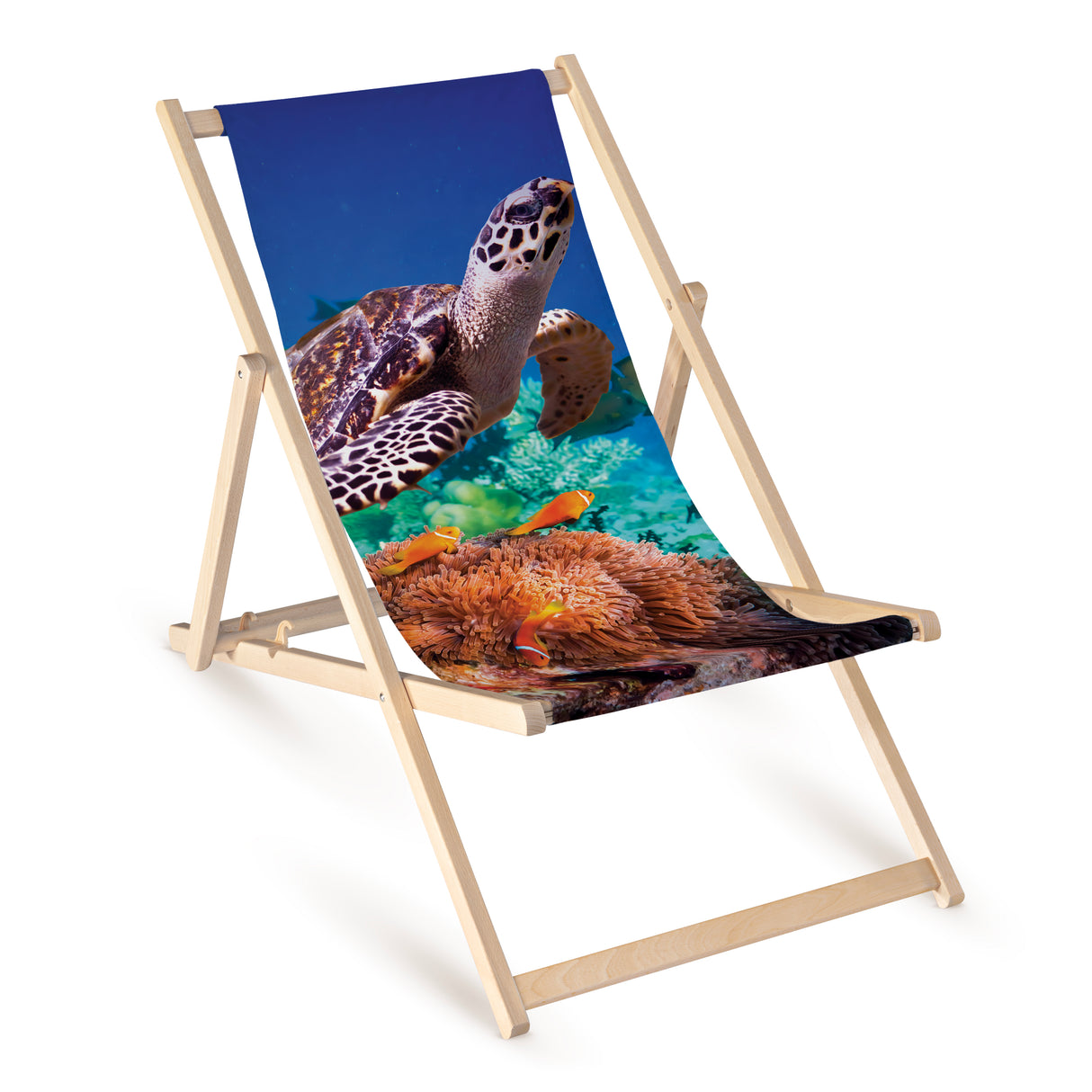 Leżak drewniany z nadrukiem RAFA ŻÓŁWIK