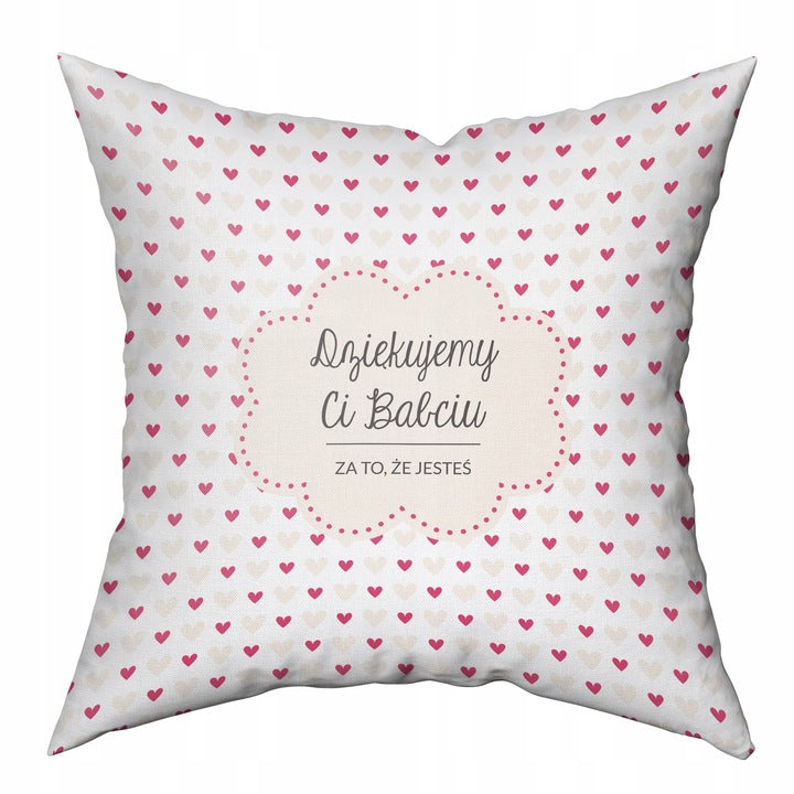Poduszka na Dzień Babci - Dziękujemy Ci Babciu Prezent na Dzień Babci