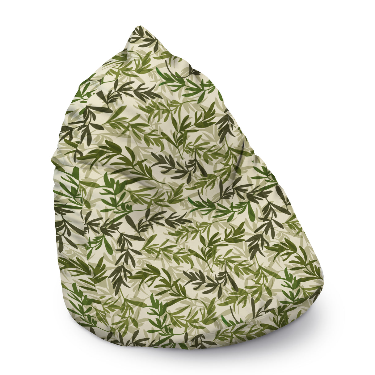 Pufa sako worek XXL 300L JASNOZIELONE ROŚLINY