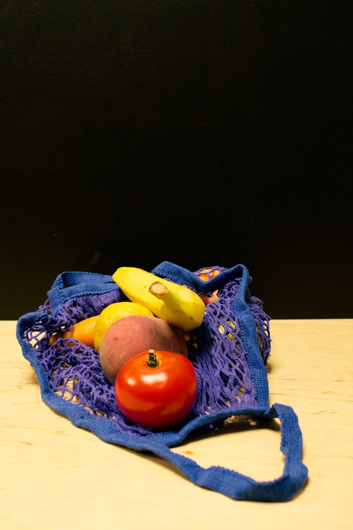 Worek z siatki bawełnianej ,,PARYŻANKA" NIEBIESKA