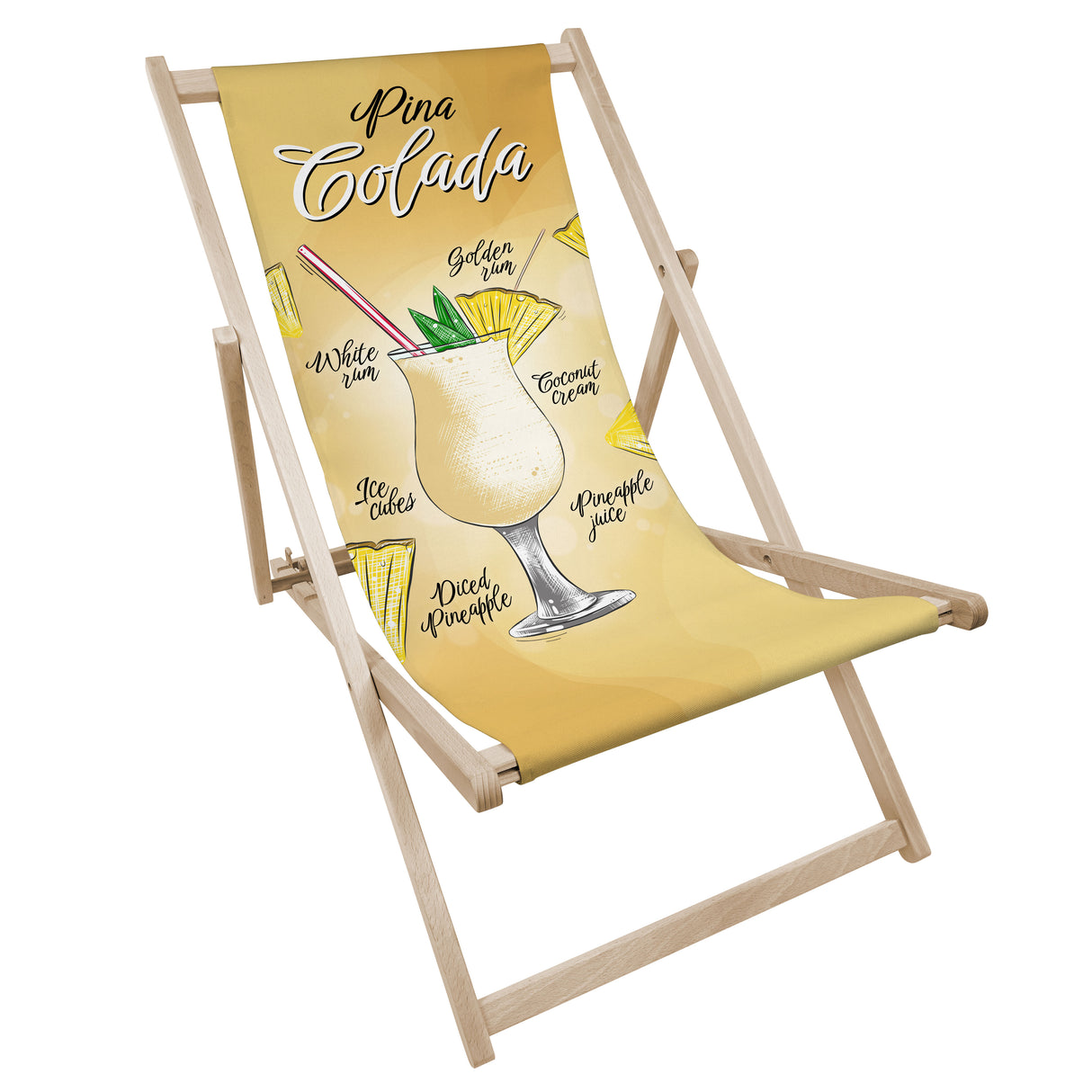 Leżak drewniany PINA COLADA
