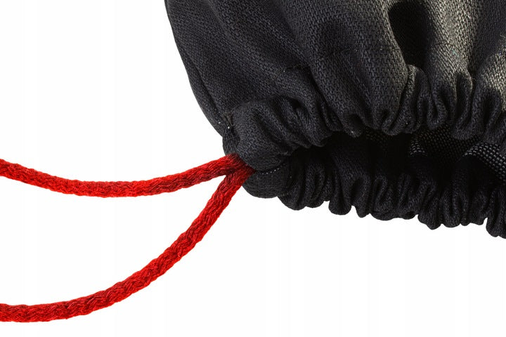 Plecak worek bawełniany 380x420mm Czarny z czerwonym sznurkiem