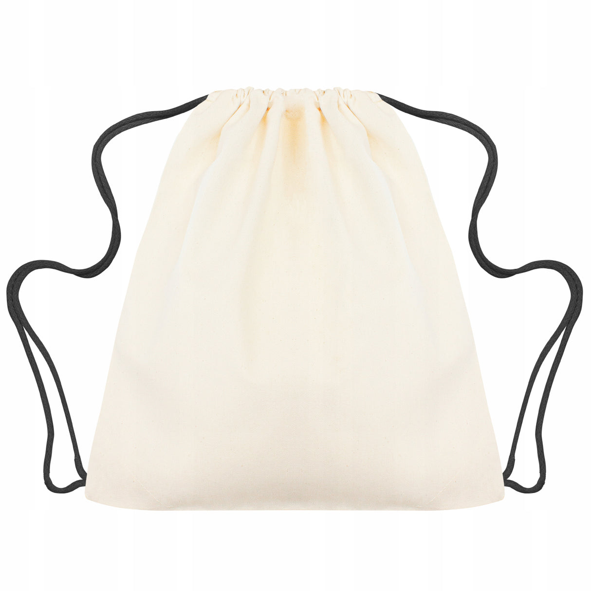 Plecak worek bawełniany Ecru 340x400mm Sznurki: Czarne