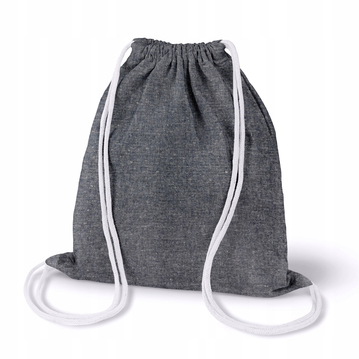 Plecak Worek Bawełniany Szary melanż 340x400mm Sznurki: Białe