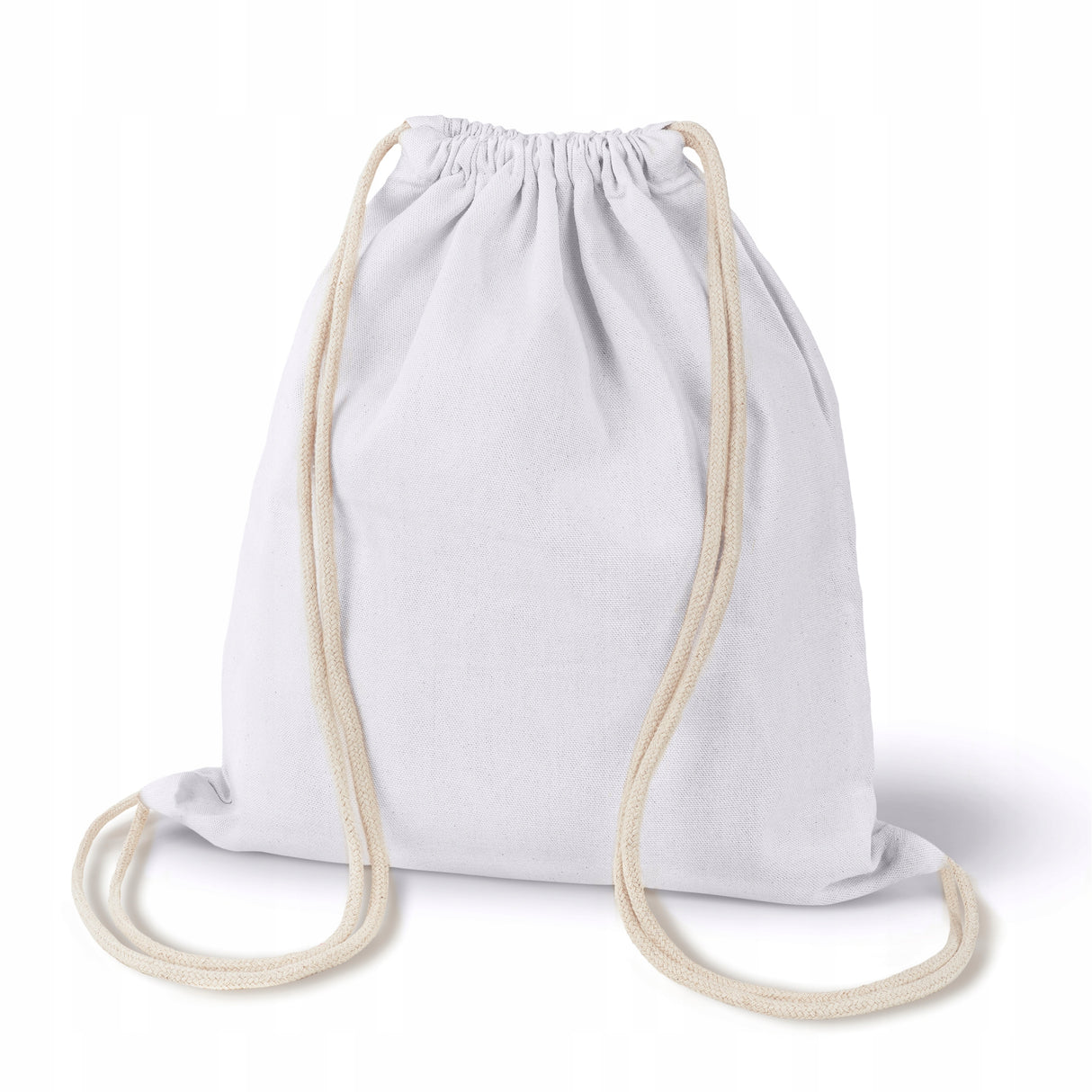 Plecak worek bawełniany Biały 340x400mm Sznurki: Ecru