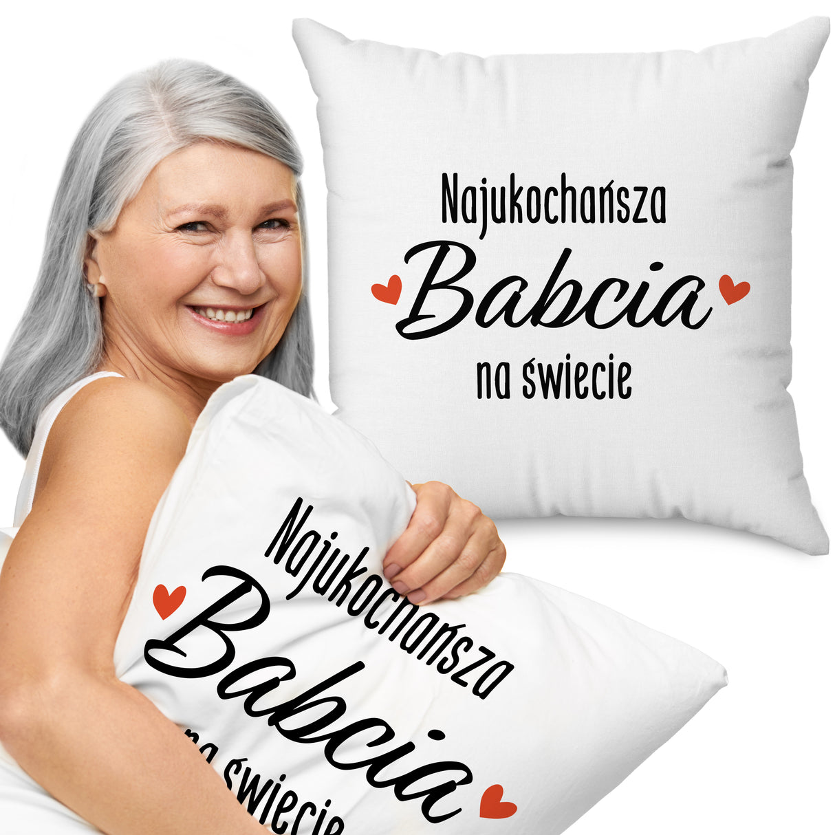 Poduszka na Dzień Babci - Najukochańsza babcia na świecie Prezent na Dzień Babci