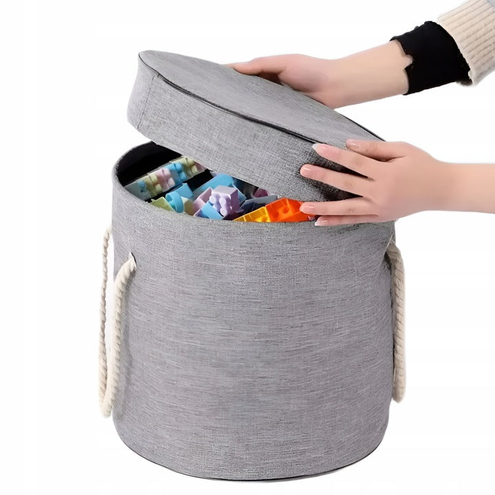 Pojemnik na zabawki i klocki z matą 2w1