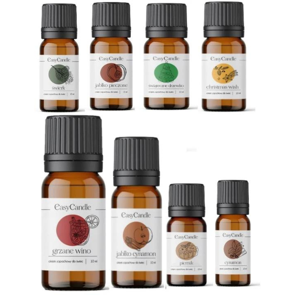 ZESTAW 8xOlejek zapachowy Do Wosku ŚWIEC 10ml