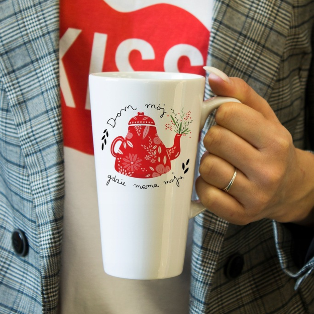 Prezent na dzień matki KUBEK LATTE KUBEK - DOM MÓJ GDZIE MAMA MOJA