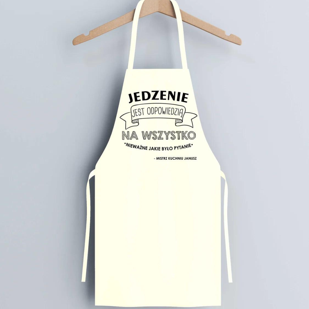 Fartuch bawełniany z nadrukiem - Nie mogę uszczęśliwić wszystkich