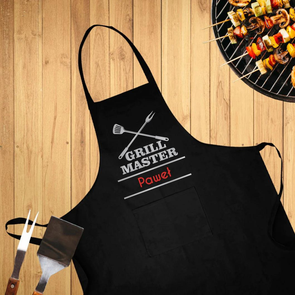 Fartuch kuchenny bawełniany GRILL MASTER + IMIĘ