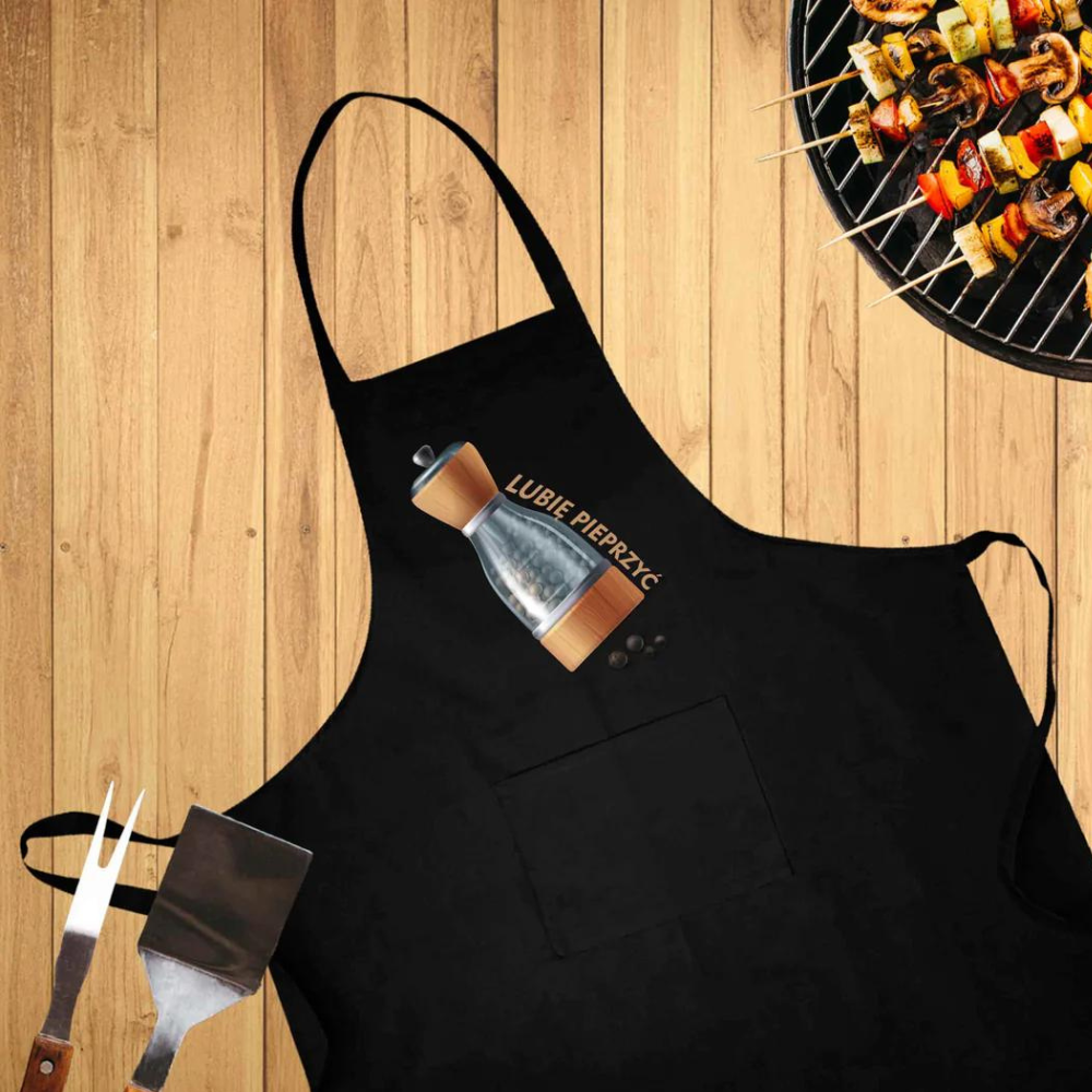 Fartuch kuchenny bawełniany LUBIĘ PIEPRZYĆ