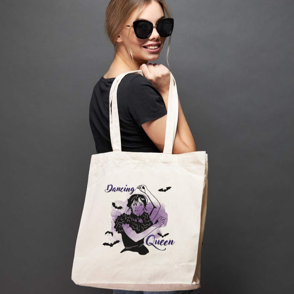 Torba bawełniana WEDNESDAY ADDAMS DANCING ECRU