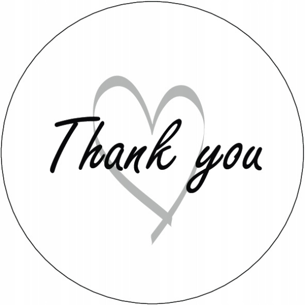Naklejki THANK YOU ozdobne 10szt.