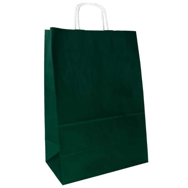 Torba papierowa 305x170x425mm Ciemnozielona